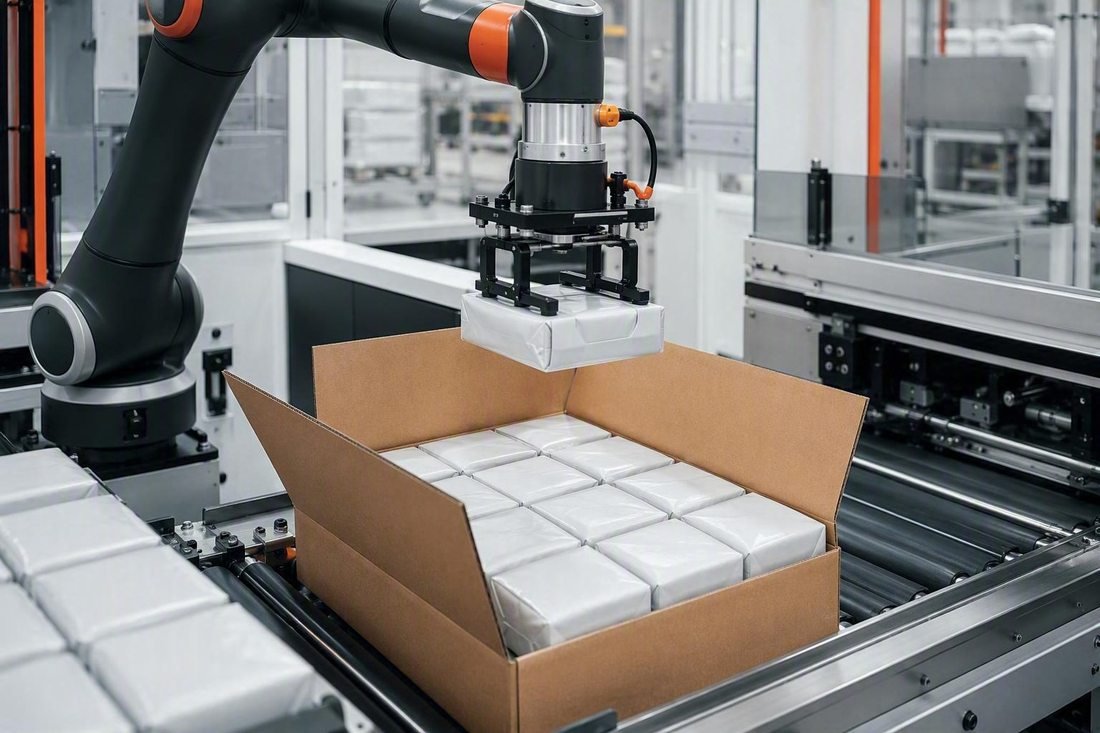 Matrix packing by collaborative robot