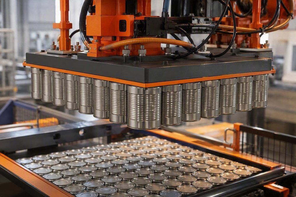 Magnetic layer head lifting a complete 30-can layer